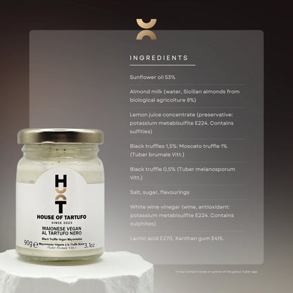 Veganistische zwarte truffelmayonaise